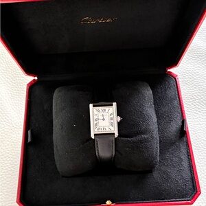 Cartier Tank Leather Women's Watch Small